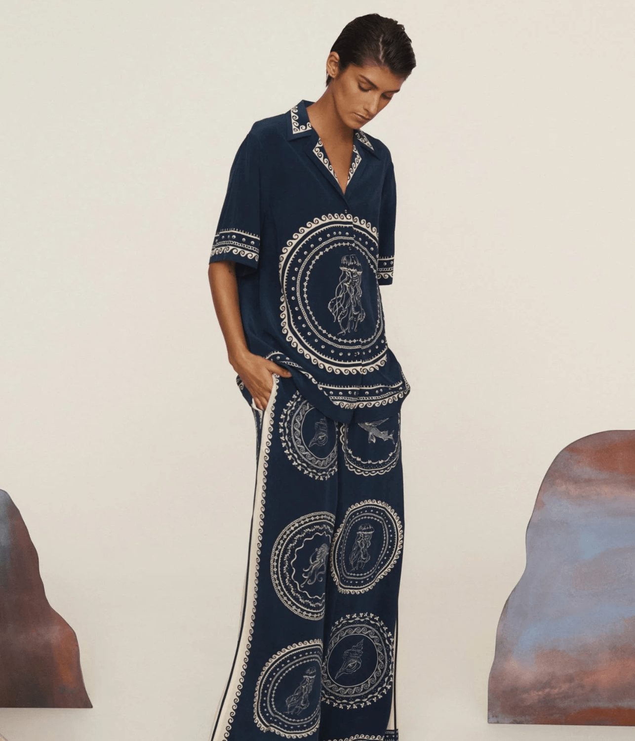 OCEANE SILK SHIRT | ALEMAIS ALEMAIS OCEANE SILK SHIRT