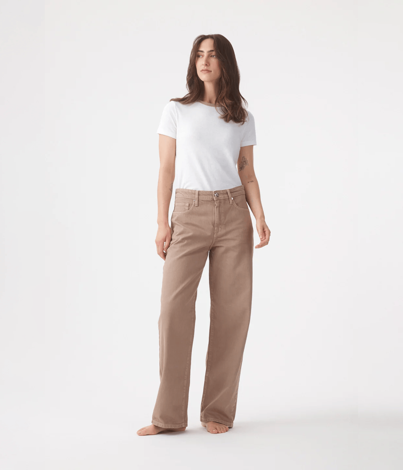 OLIVE MID SLOUCHY WIDE JEAN | OUTLAND DENIM OUTLAND DENIM OLIVE JEAN