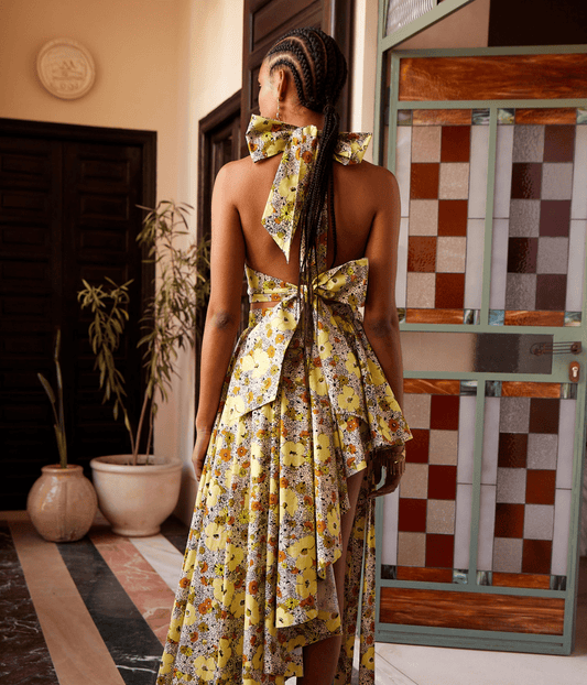 ORANGE BLOSSOM HALTER NECK TOP | ALEMAIS  ALEMAIS ORANGE BLOSSOM HALTER NECK TOP