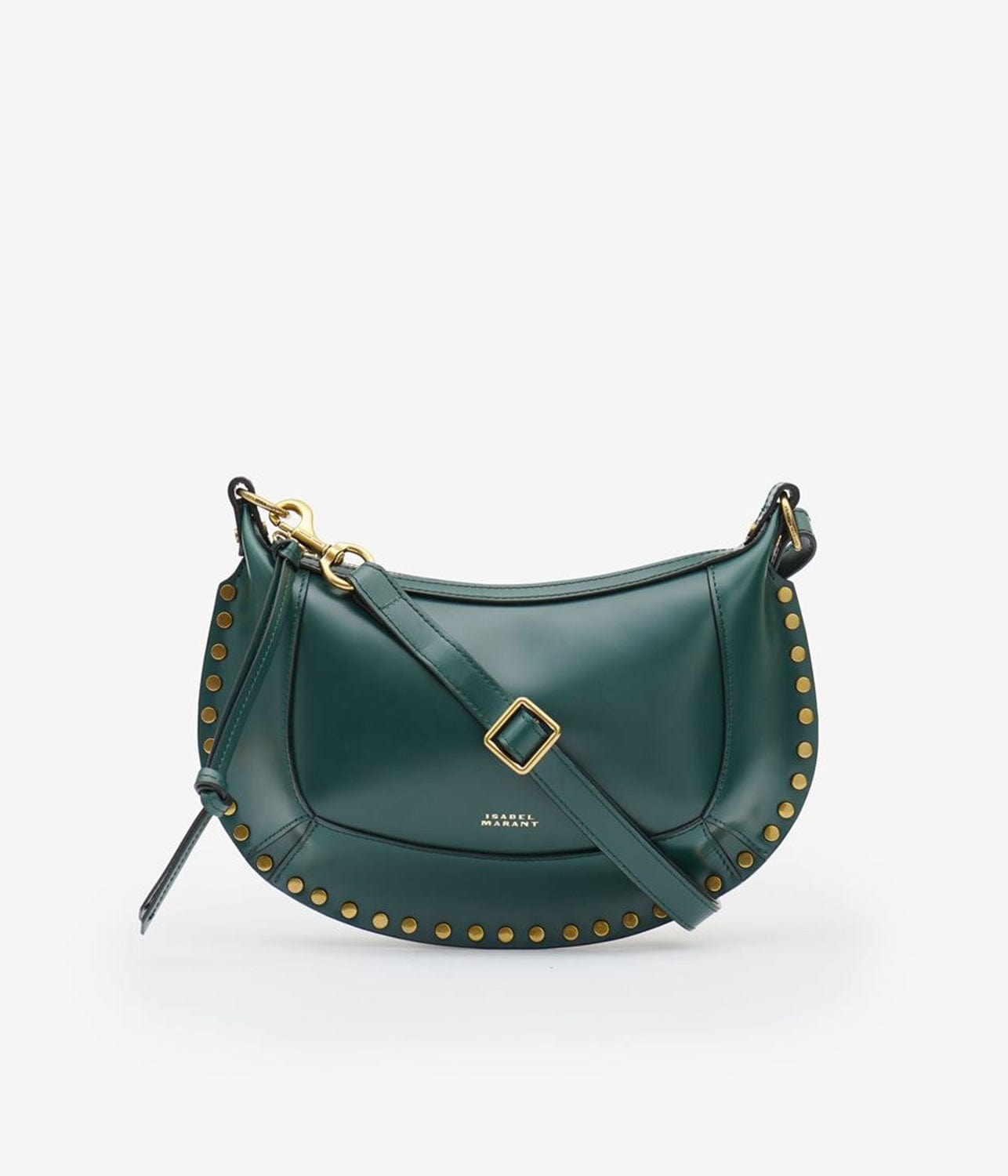 OSKAN MOON SHOULDER BAG- DARK GREEN | ISABEL MARANT |  ISABEL MARANT OSKAN MOON SHOULDER BAG- DARK GREEN