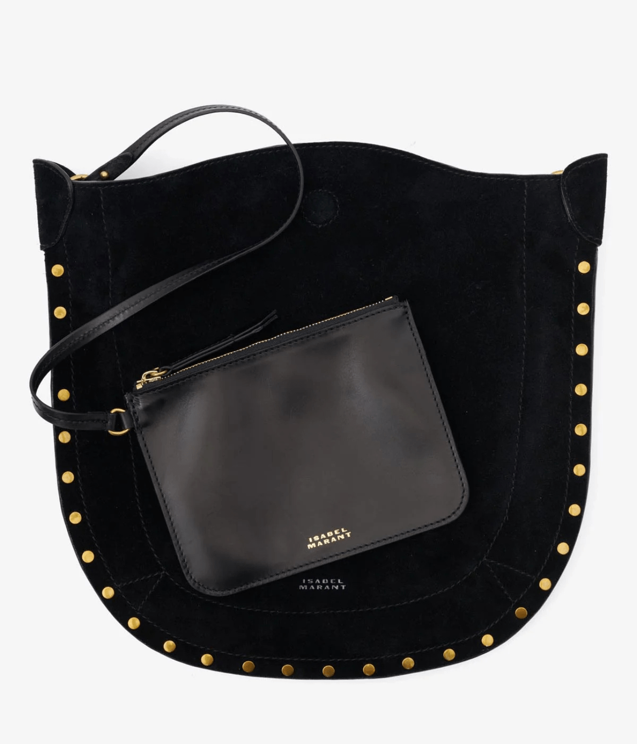 OSKAN SOFT SHOULDER BAG- BLACK | ISABEL MARANT |  ISABEL MARANT OSKAN SOFT SHOULDER BAG - BLACK