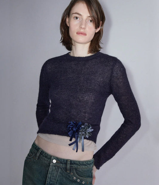 PALOMA WOOL ALONE KNIT- NAVY