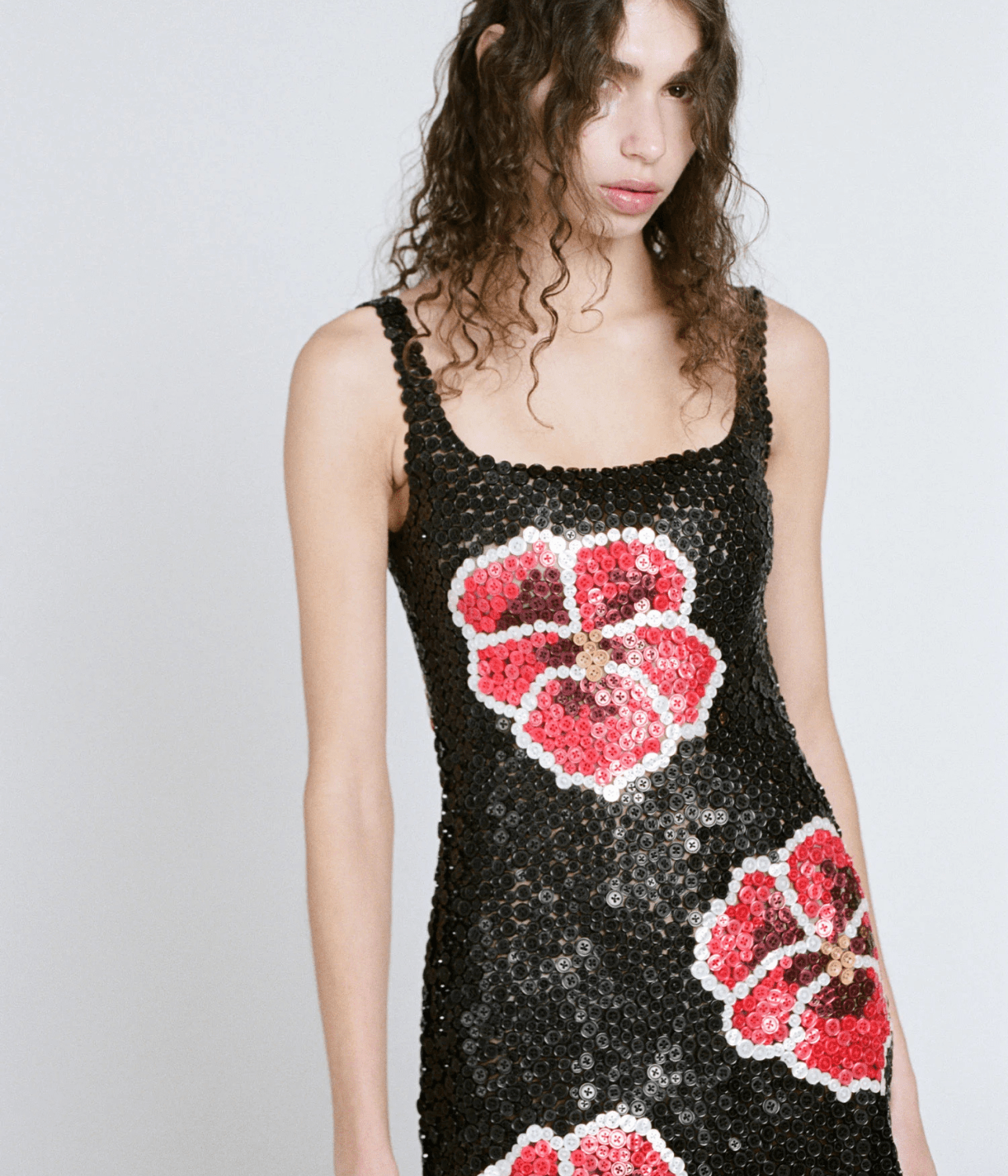 PANSY BUTTON MINI DRESS | WYNN HAMLYN WYNN HAMLYN PANSY BUTTON MINI DRESS