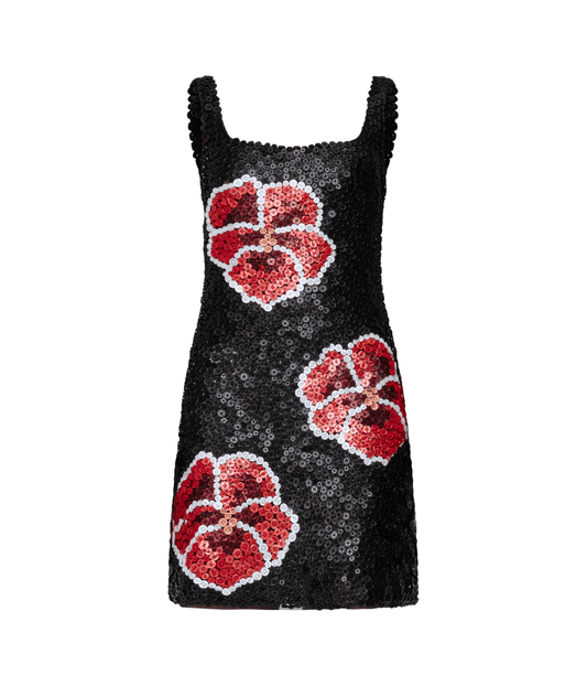 PANSY BUTTON MINI DRESS | WYNN HAMLYN WYNN HAMLYN PANSY BUTTON MINI DRESS