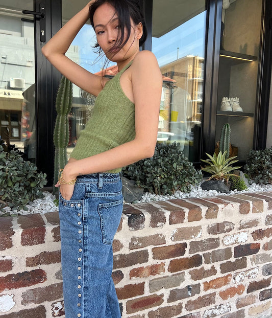 PLORAIRE TOP- KHAKI | PALOMA WOOL |  PALOMA WOOL PLORAIRE TOP- KHAKI