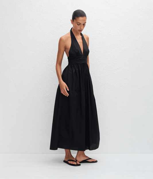 PLUNGE HALTER DRESS | MATTEUA MATTEAU PLUNGE HALTER DRESS