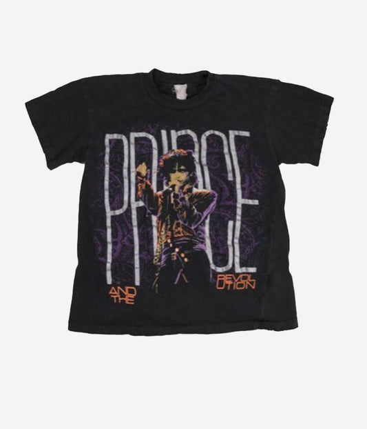 PRINCE AND THE REVOLUTION TEE- COAL | MADE WORN |  MADE WORN PRINCE AND THE REVOLUTION TEE- COAL