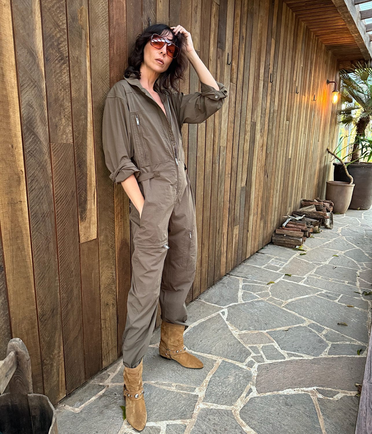 RABBIA JUMPSUIT- KHAKI | ISABEL MARANT |  ISABEL MARANT RABBIA JUMPSUIT- KHAKI