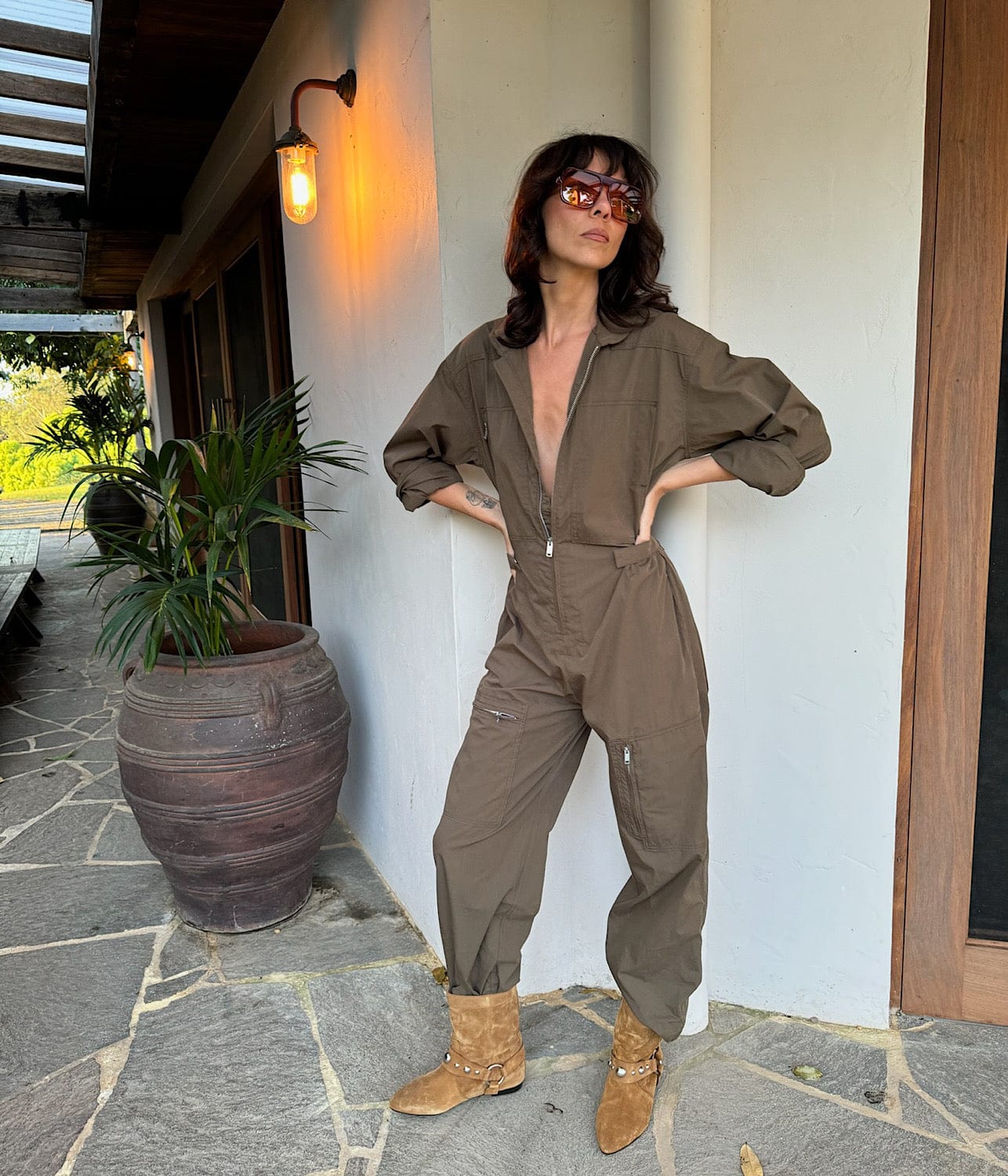 RABBIA JUMPSUIT- KHAKI | ISABEL MARANT |  ISABEL MARANT RABBIA JUMPSUIT- KHAKI