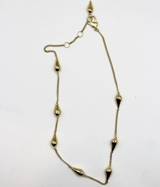 RAINFALL NECKLACE: BRASS F+H STUDIOS RAINFALL NECKLACE: BRASS