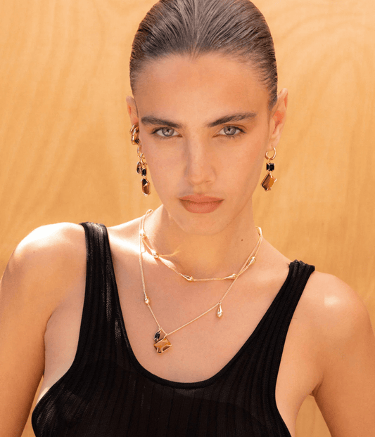 RAINFALL NECKLACE: BRASS F+H STUDIOS RAINFALL NECKLACE: BRASS