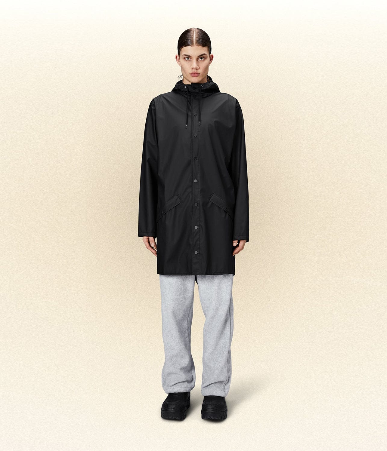 RAINS LONG JACKET BLACK | RAINS | RAINS RAINS LONG JACKET BLACK