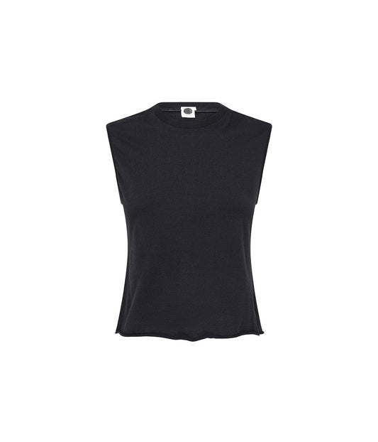 RAW EDGE BABY TANK- BLACK | BASSIKE |  BASSIKE RAW EDGE BABY TANK- BLACK