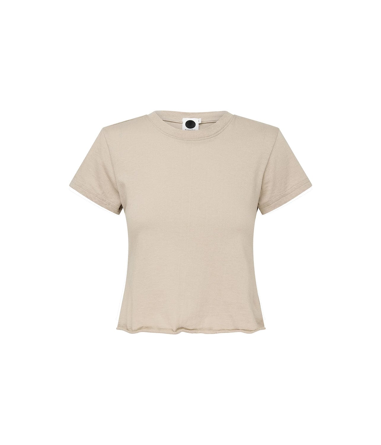 RAW EDGE BABY TEE- DUNE | BASSIKE |  BASSIKE RAW EDGE BABY TEE- DUNE