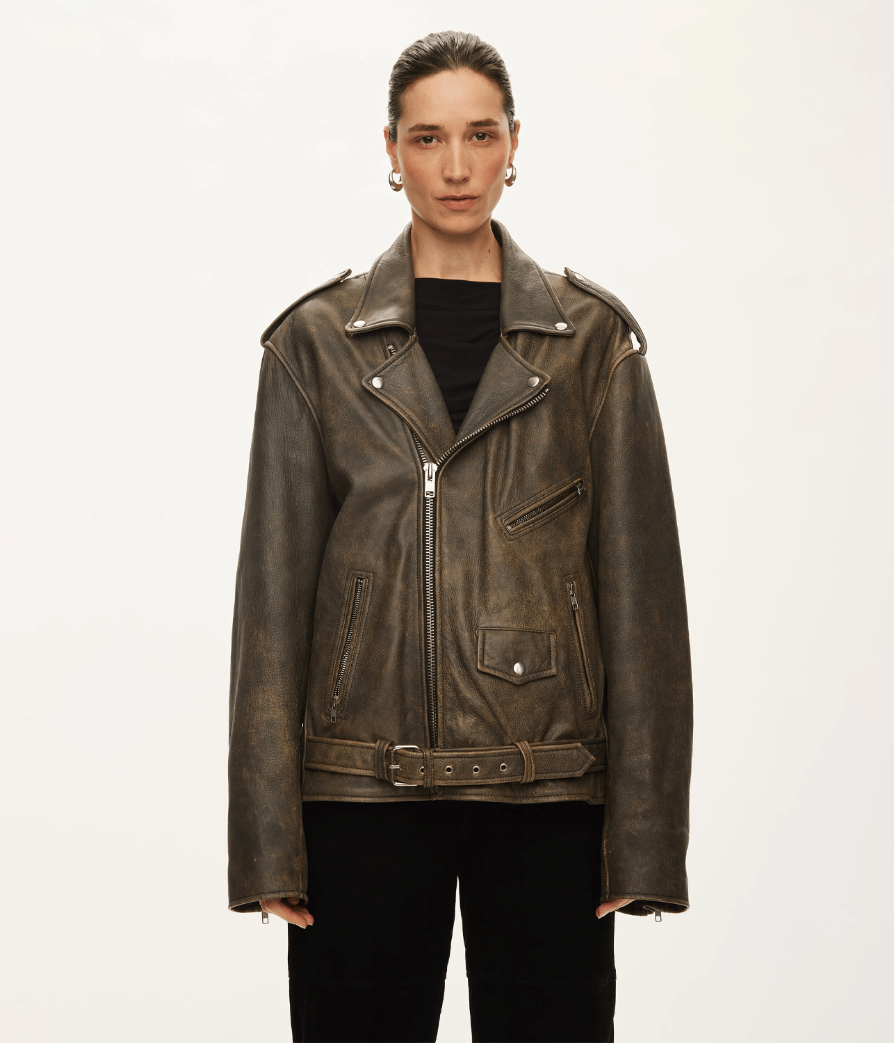 READY LEATHER BIKER | OVAL SQUARE OVAL SQUARE READY LEATHER BIKER