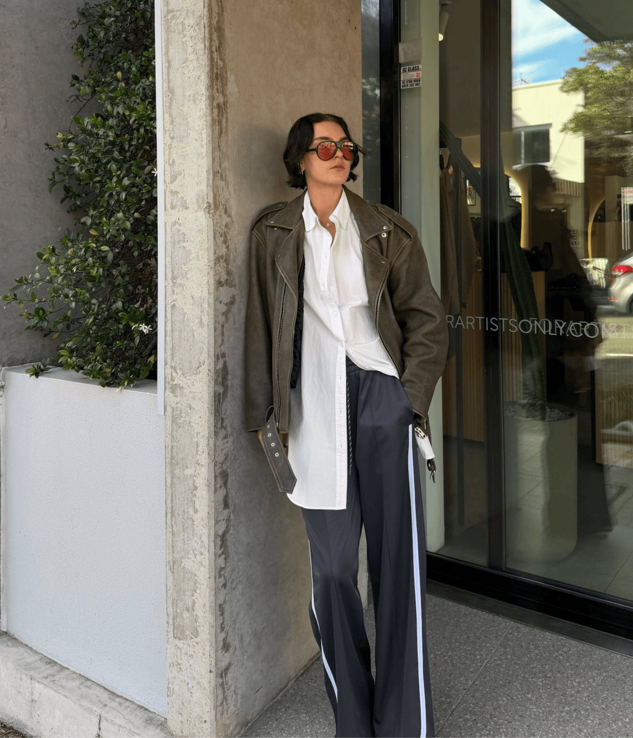 READY LEATHER BIKER | OVAL SQUARE OVAL SQUARE READY LEATHER BIKER