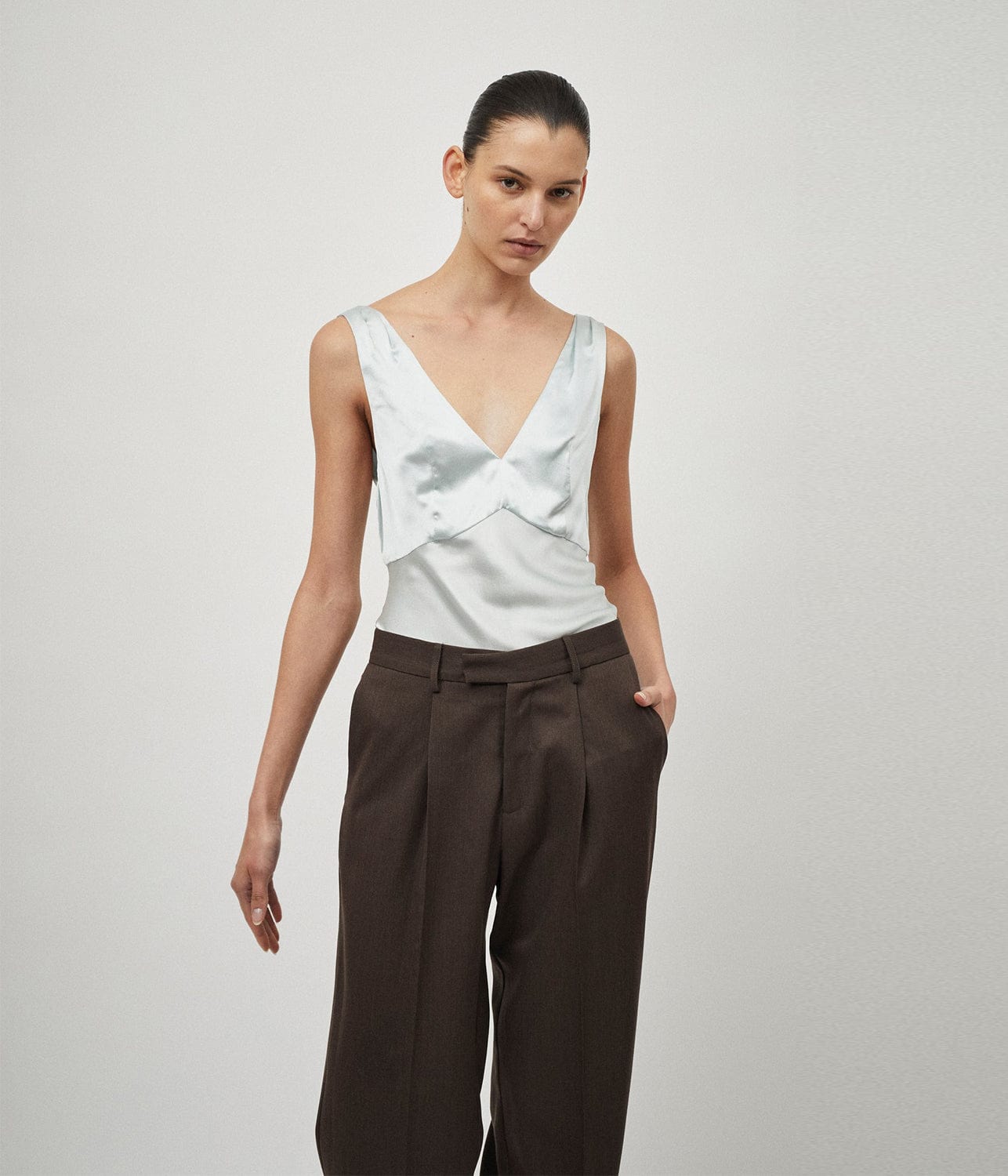 RELAXED PLEAT TROUSER-CHOCOLATE | BEARE PARK |  BEARE PARK RELAXED PLEAT TROUSER-CHOCOLATE