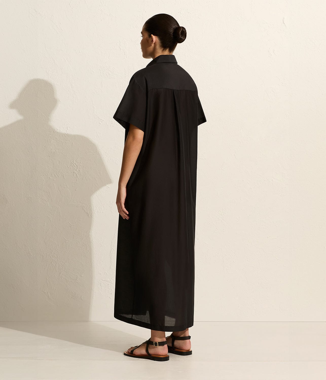RELAXED SHIRT DRESS- BLACK | MATTEAU | – FOR ARTISTS ONLY