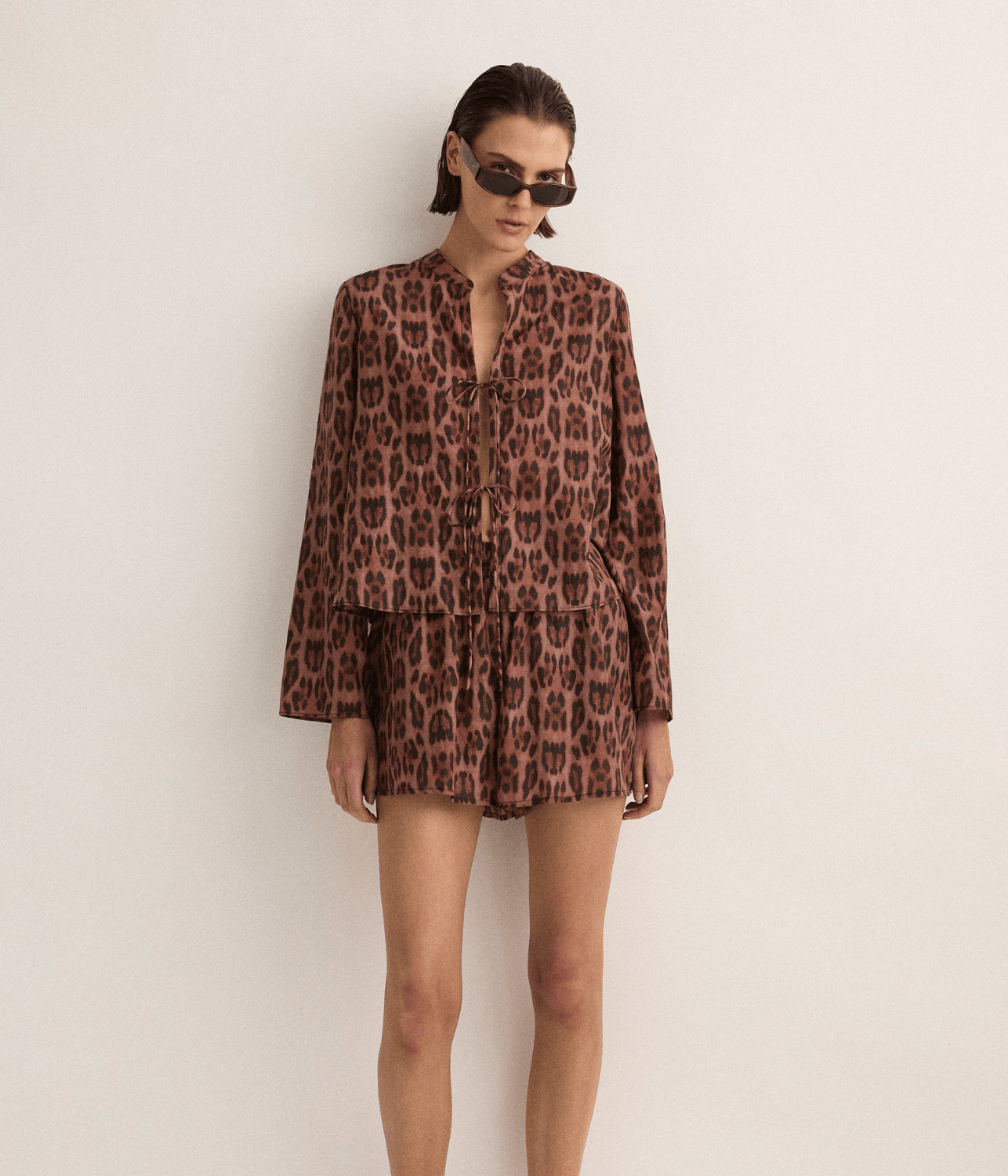 RELAXED SHORT | SUNSET LEOPARD | SARAH JANE CLARKE SJC MADE FOR TRAVEL RELAXED SHORT | SUNSET LEOPARD