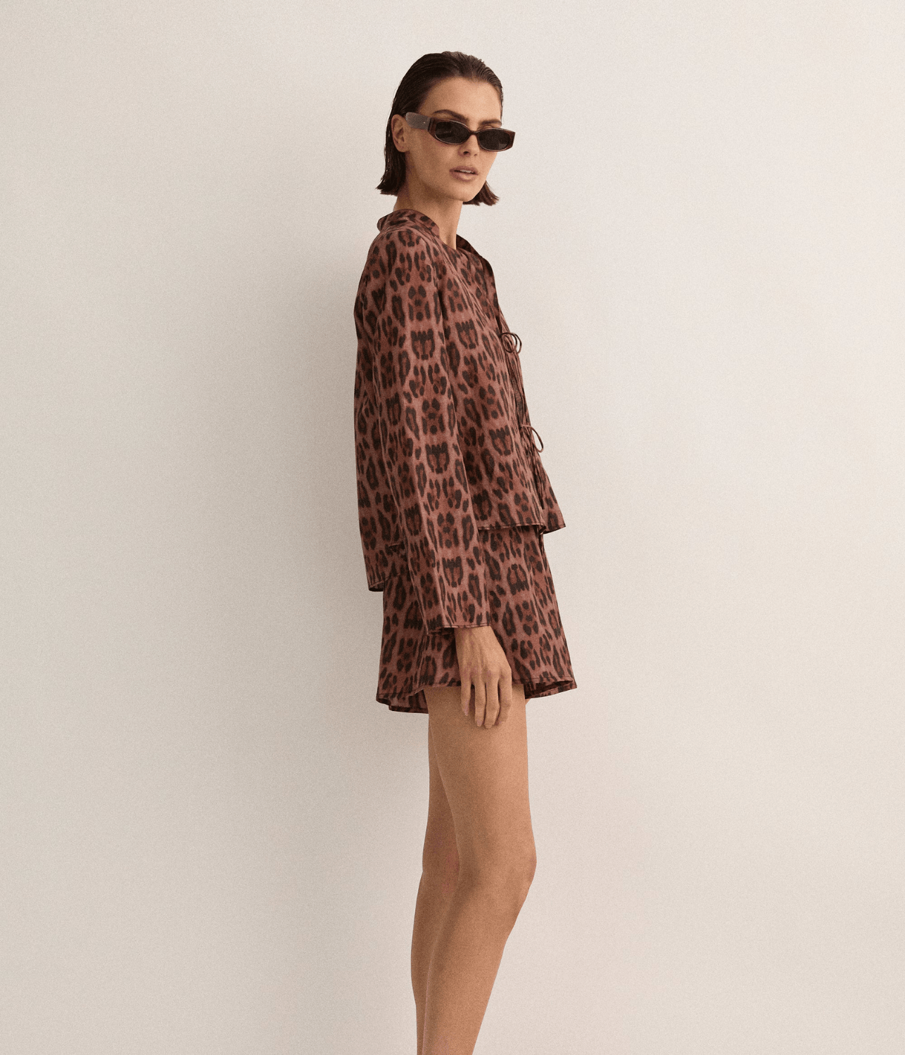 RELAXED SHORT | SUNSET LEOPARD | SARAH JANE CLARKE SJC MADE FOR TRAVEL RELAXED SHORT | SUNSET LEOPARD