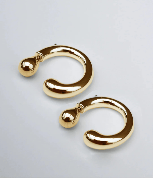 REVERSED HOOPS GOLD | F + H STUDIOS F+H REVERSED HOOPS GOLD