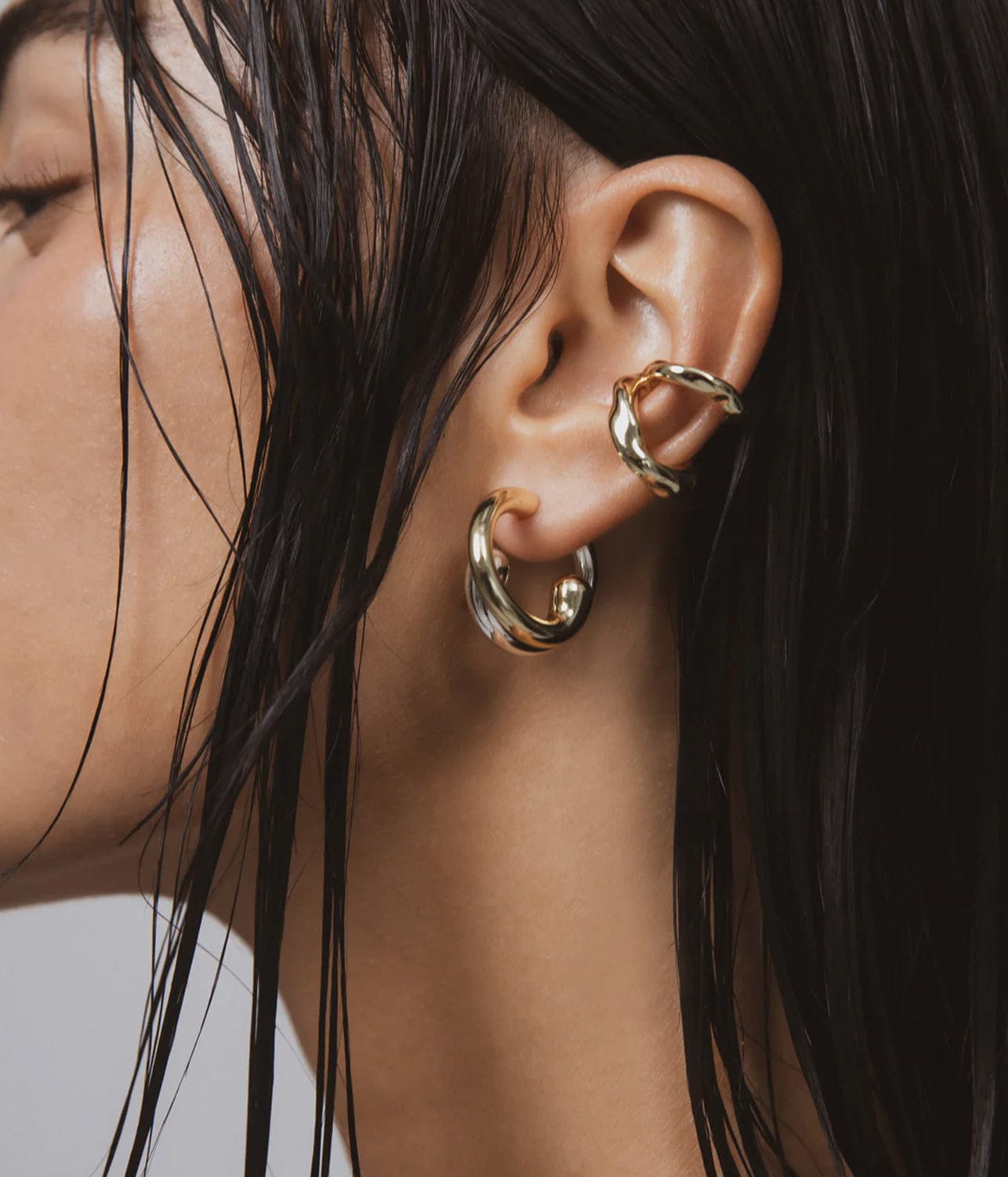 RHAPSODY DOUBLE EAR CUFF- GOLD | F+H | F+H RHAPSODY DOUBLE EAR CUFF- GOLD