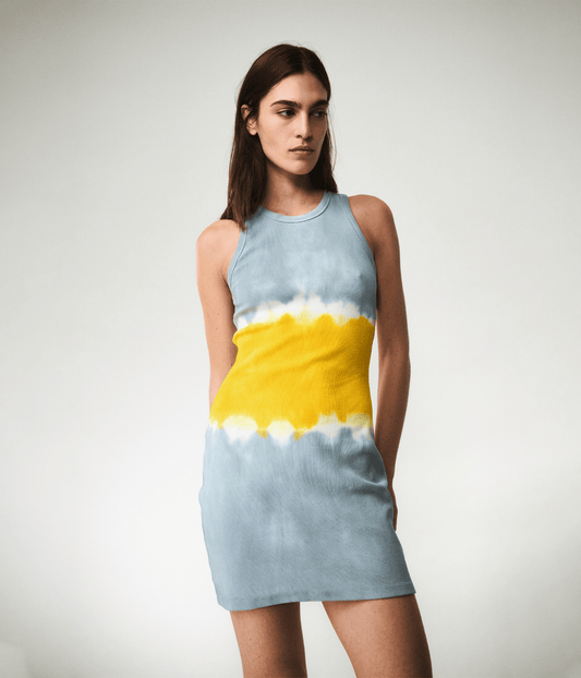 RIB SINGLET MINI DRESS SILVER MANGO | LUUDA LUUDA RIB SINGLET MINI DRESS SILVER | MANGO