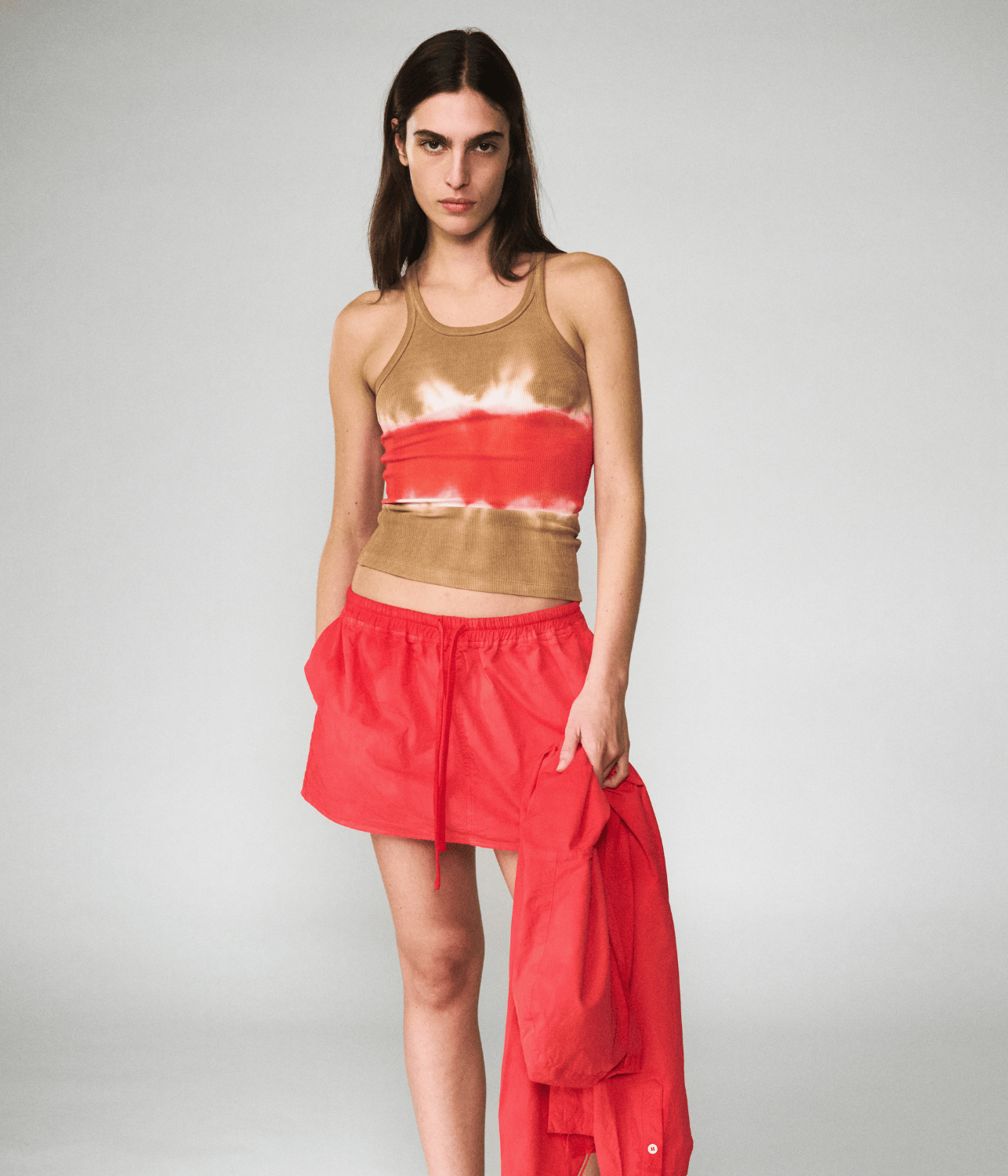 RIBBED SINGLET SCARLET | LUUDA  LUUDA RIBBED SINGLET