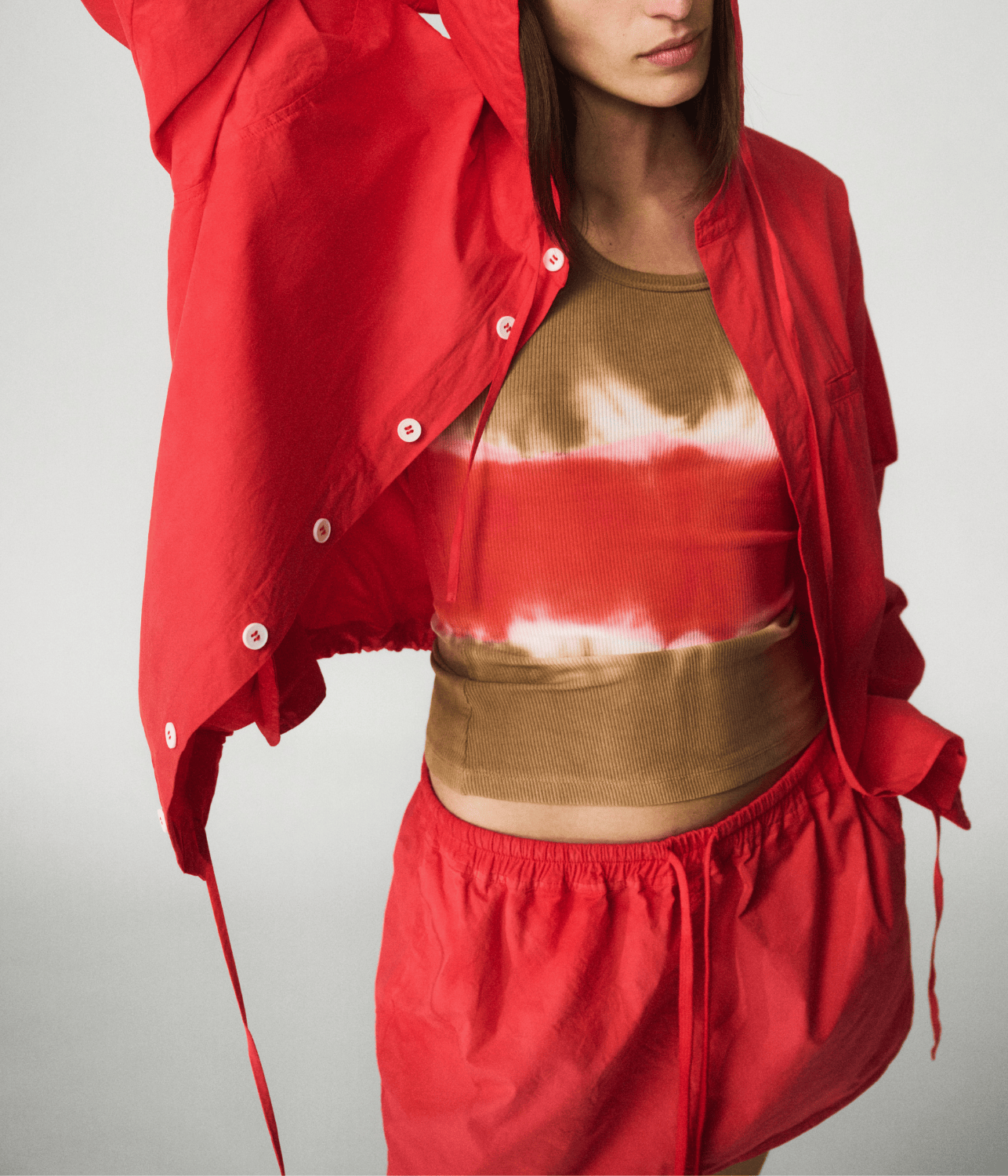 RIBBED SINGLET SCARLET | LUUDA  LUUDA RIBBED SINGLET