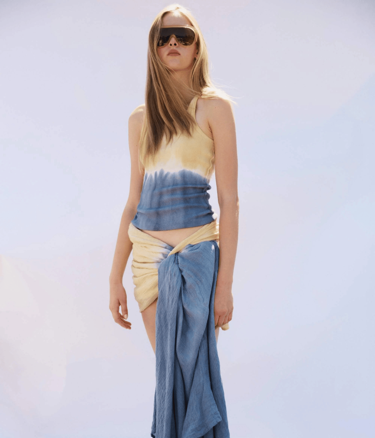 RIBBED SINGLET | SEA SALT | LUUDA LUUDA RIBBED SINGLET | SEA SALT