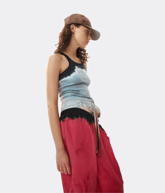 RIBBED SINGLET SLATE | LUUDA LUUDA RIBBED SINGLET SLATE