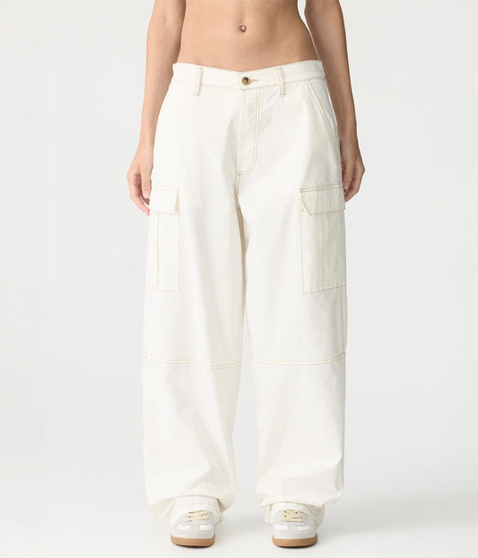 RIPSTOP CARGO PANT- WHITE | BASSIKE |  BASSIKE RIPSTOP CARGO PANT- WHITE