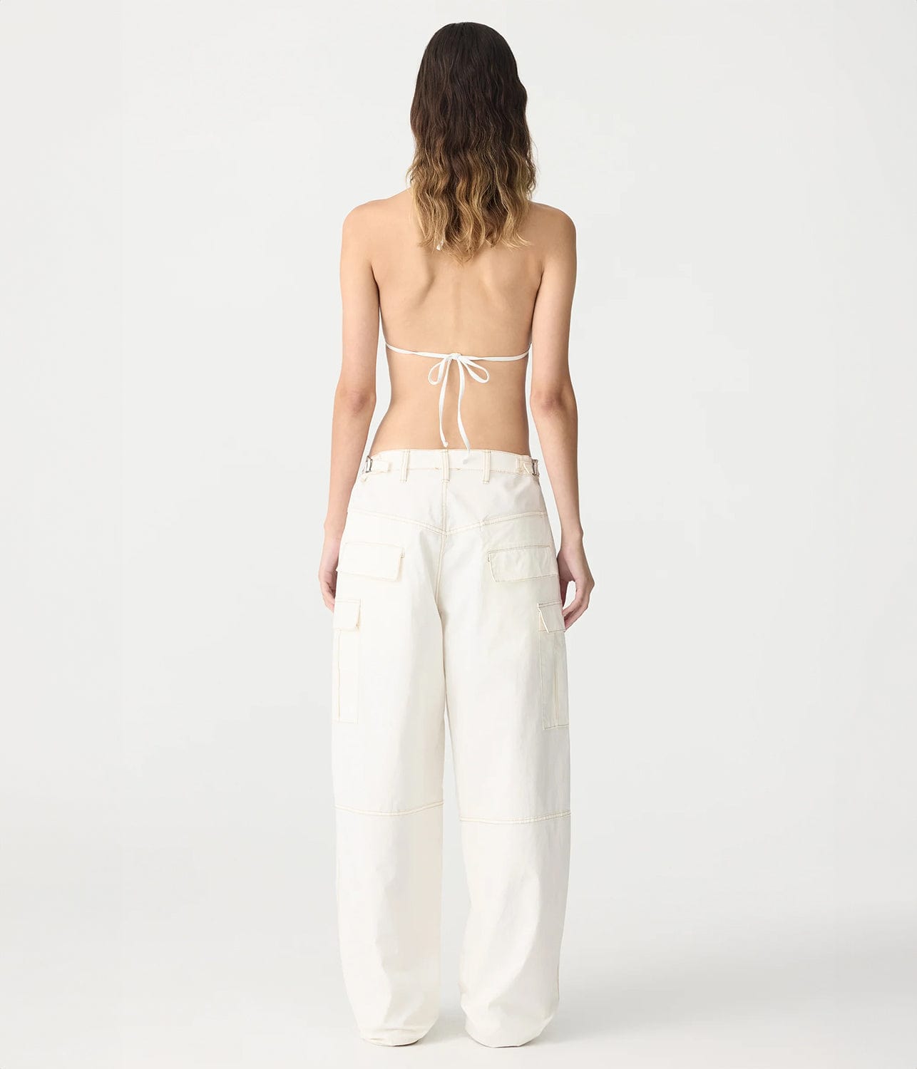 RIPSTOP CARGO PANT- WHITE | BASSIKE |  BASSIKE RIPSTOP CARGO PANT- WHITE