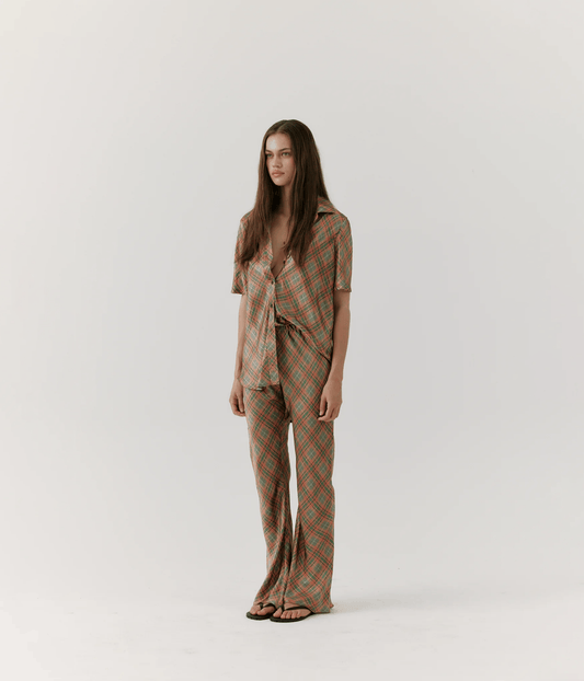 RUST PLAID | ROBEY ROBEY SILK RUST SHIRT