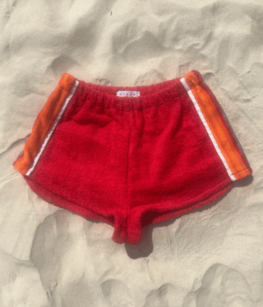 SCOOPED SHORT RED | O.R.A.N.A O.R.A.N.A SCOOPED SHORT RED