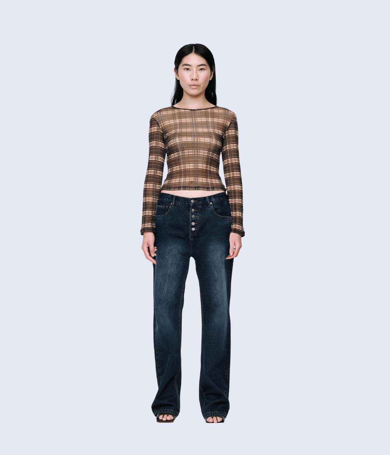 SILK MESH LONG SLEEVE TOP | WYNN HAMLYN WYNN HAMLYN SILK MESH LONG SLEEVE TOP