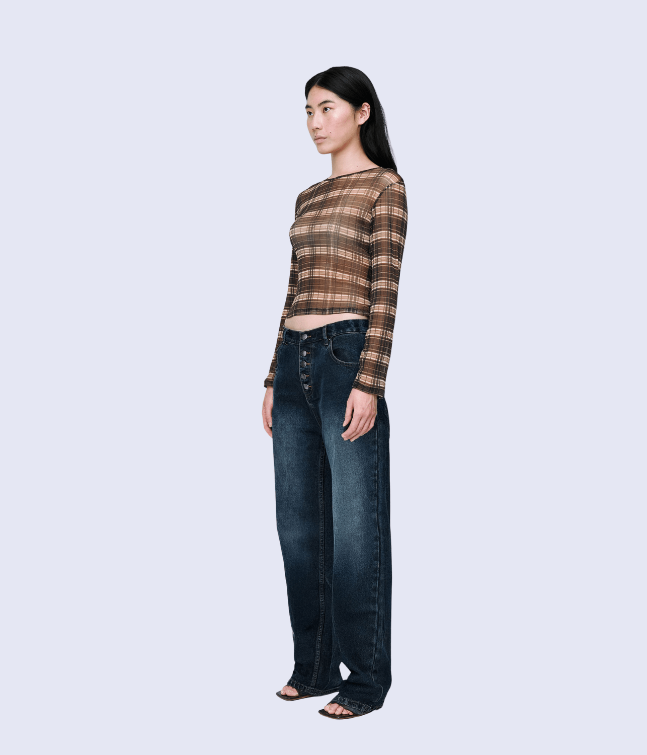 SILK MESH LONG SLEEVE TOP | WYNN HAMLYN WYNN HAMLYN SILK MESH LONG SLEEVE TOP