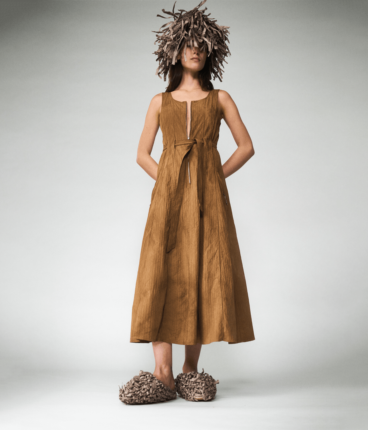 SINGLET ZIPPER DRESS WITH POCKETS | LUUDA LUUDA SINGLET ZIPPER DRESS WITH POCKETS