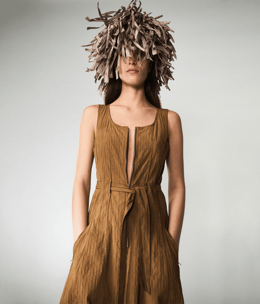 SINGLET ZIPPER DRESS WITH POCKETS | LUUDA LUUDA SINGLET ZIPPER DRESS WITH POCKETS