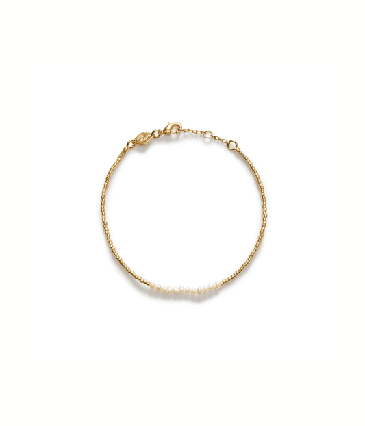 SLIM PEARLY BRACELET | GOLD ANNI LU SLIM PEARLY BRACELET | GOLD