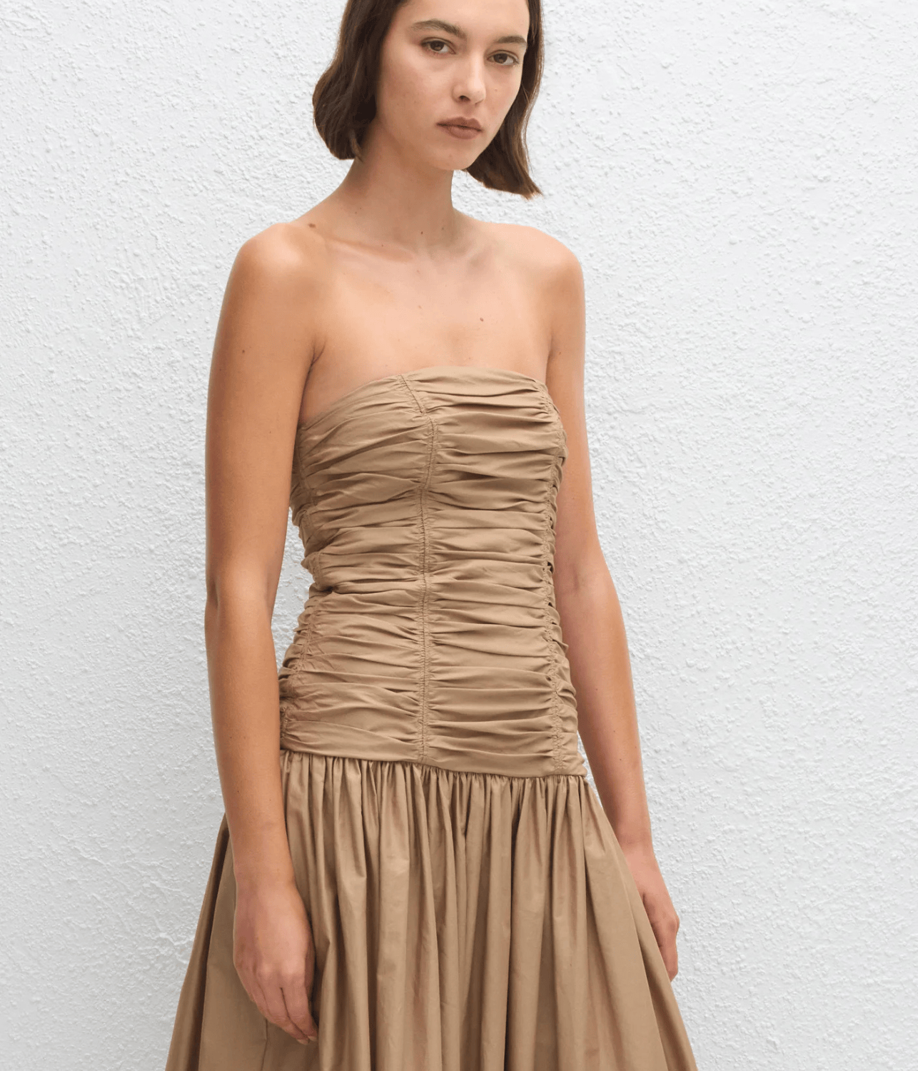 STRAPLESS DROP WAIST DRESS | MATTEUA MATTEAU STRAPLESS DROP WAIST DRESS