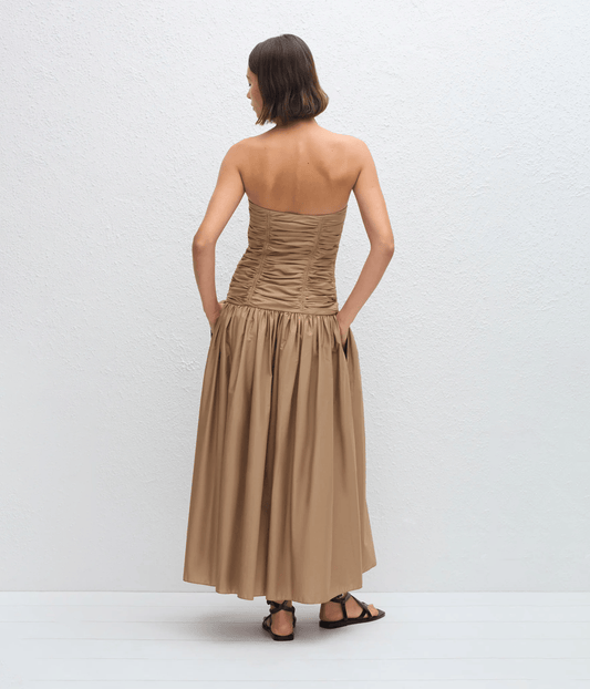 STRAPLESS DROP WAIST DRESS | MATTEUA MATTEAU STRAPLESS DROP WAIST DRESS