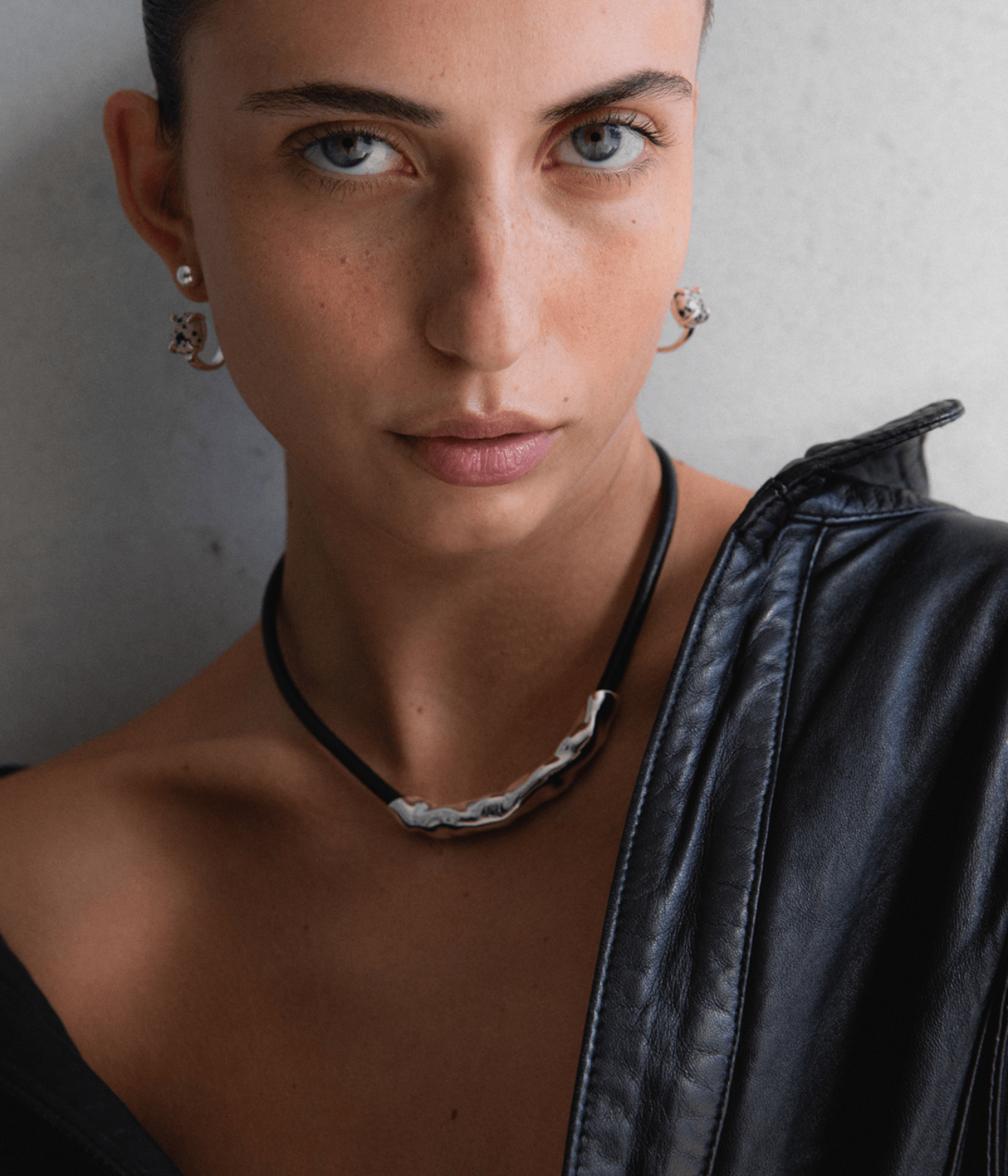 SUMMIT LEATHER CHOKER: BLACK LEATHER | STERLING SILVER PLATING | F + H STUDIOS F+H STUDIOS SUMMIT LEATHER CHOKER: BLACK LEATHER | STERLING SILVER PLATING