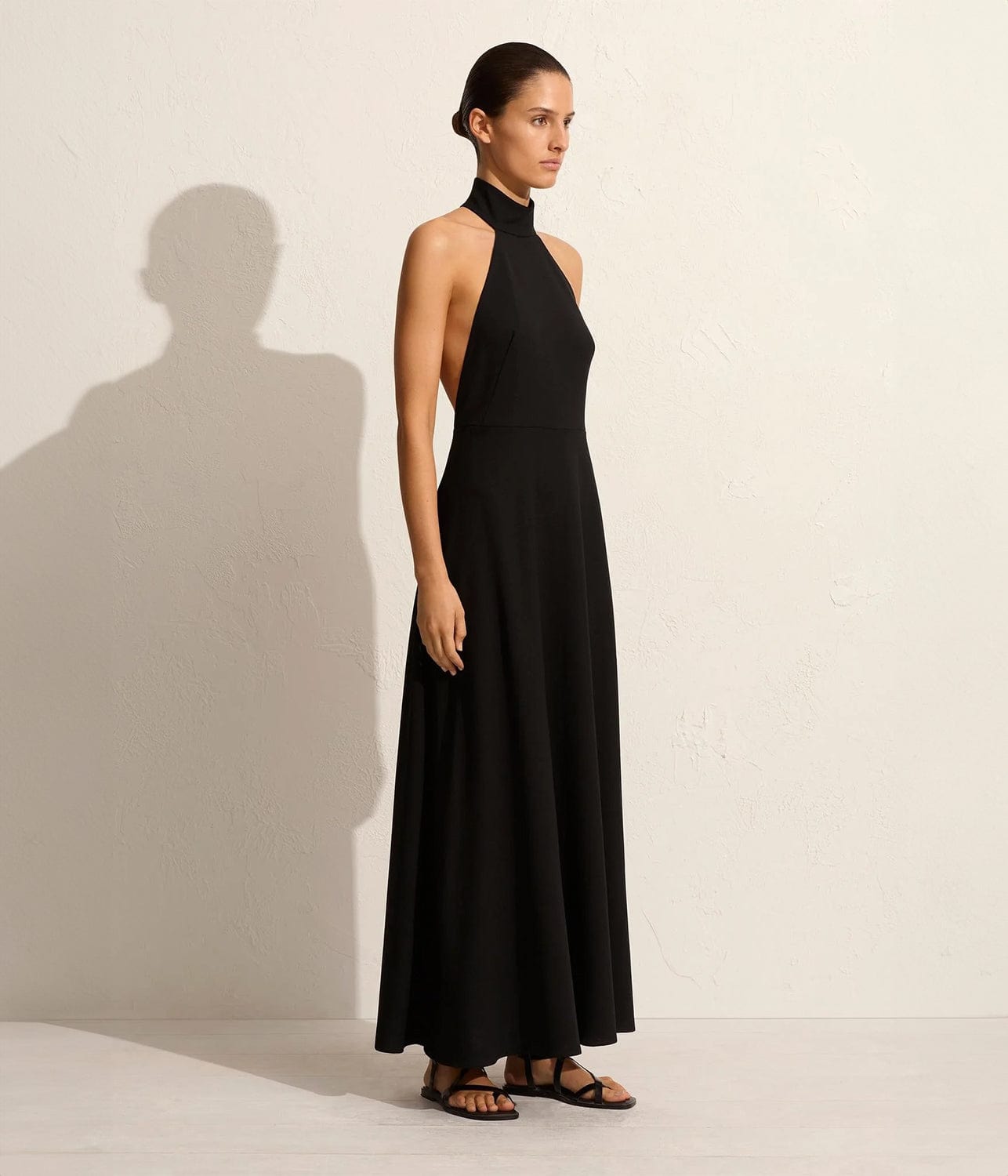 T-BACK MIDI DRESS- BLACK | MATTEAU | MATTEAU T-BACK MIDI DRESS- BLACK