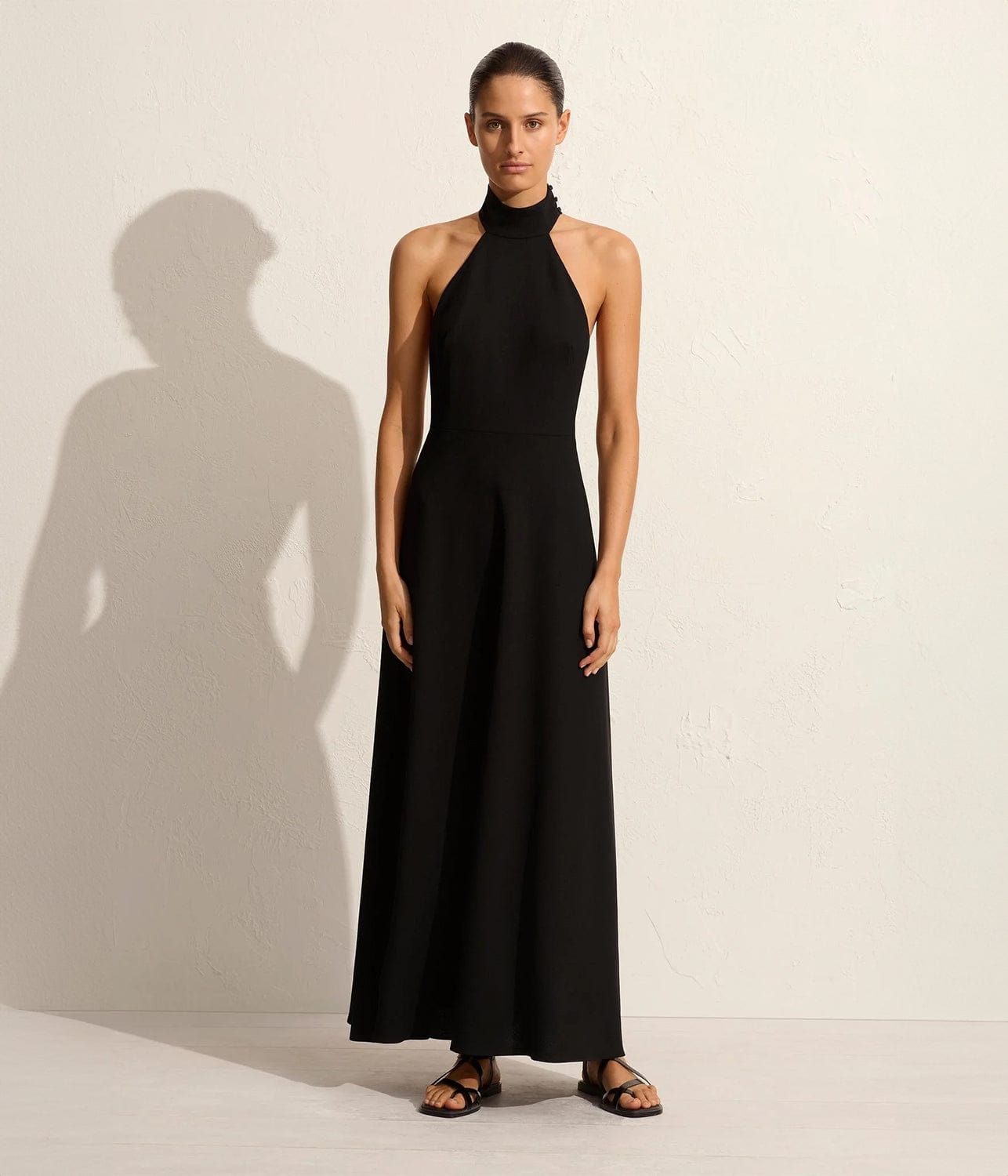 T-BACK MIDI DRESS- BLACK | MATTEAU | MATTEAU T-BACK MIDI DRESS- BLACK