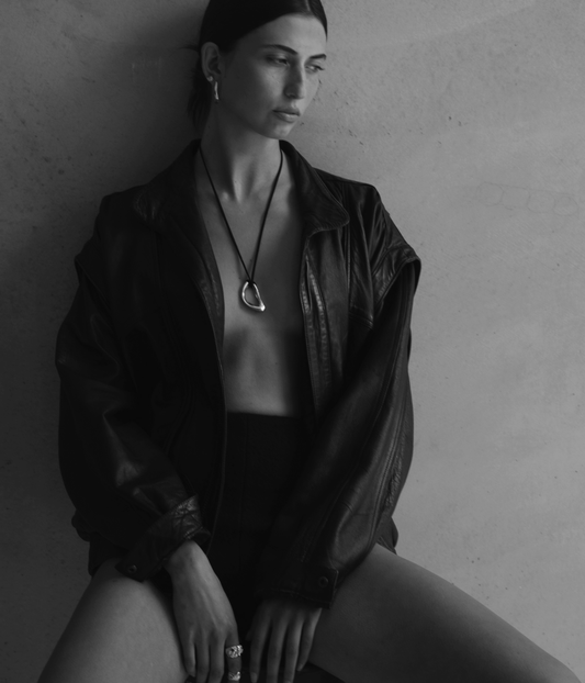 TERRAIN SUEDE CORD NECKLACE: BRASS | STERLING SILVER PLATING | F + H STUDIOS F+H STUDIOS TERRAIN SUEDE CORD NECKLACE: BRASS | STERING SILVER PLATING