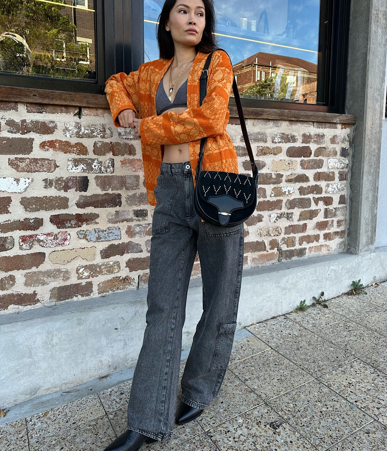 TERRY CARDIGAN- ORANGE VENTURA | OAS COMPANY |  OAS COMPANY TERRY CARDIGAN- ORANGE VENTURA