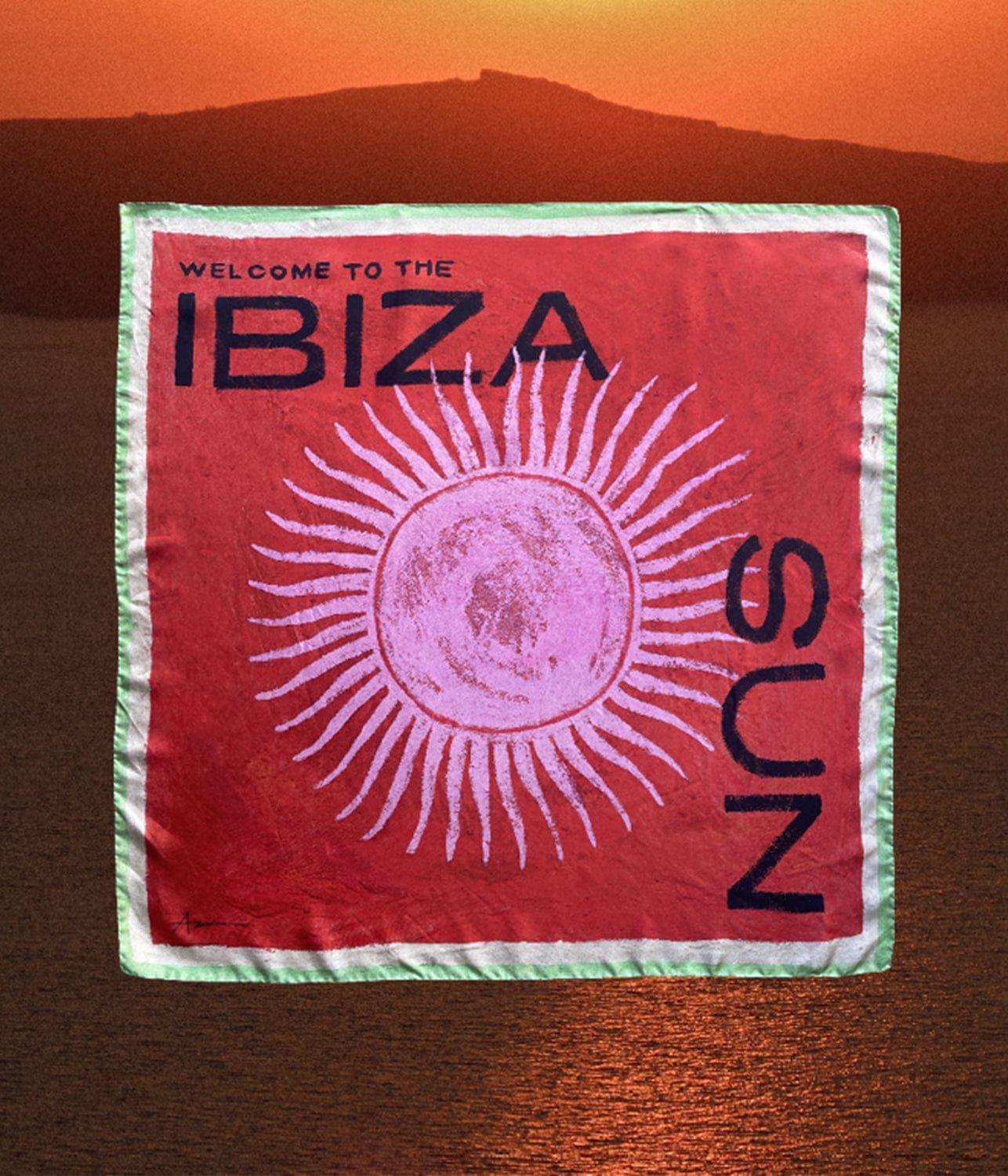 THE IBIZA SUN SILK TRAVEL SCARF | ATLAS |  ATLAS THE IBIZA SUN SILK TRAVEL SCARF