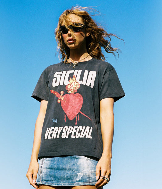 THE MSG SICILIA TEE- BLACK | SOMETHING VERY SPECIAL |  SOMETHING VERY SPECIAL THE MSG SICILIA TEE- BLACK