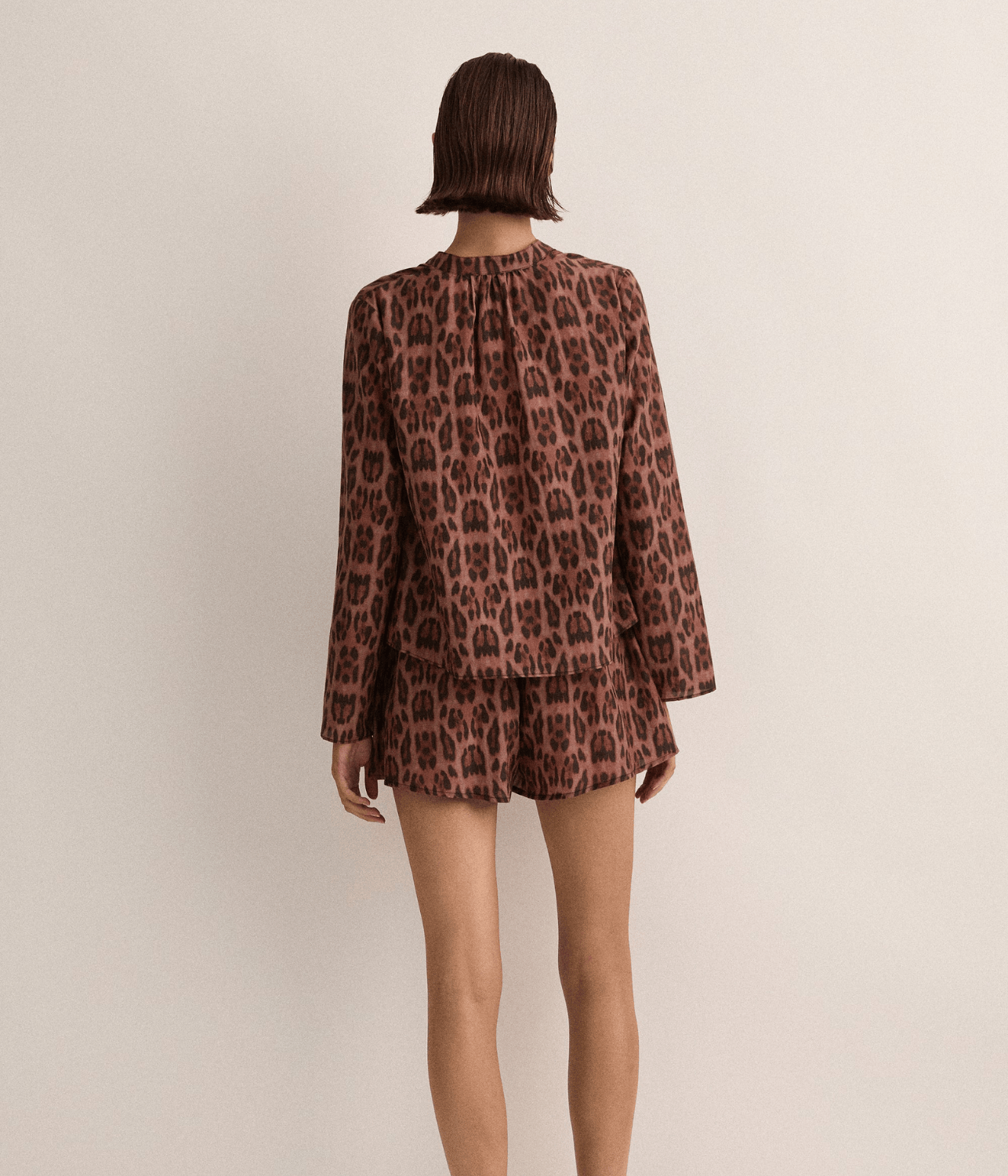 TIE FRONT BLOUSE | SUNSET LEOPARD | SARAH JANE CLARKE SJC MADE FOR TRAVEL TIE FRONT BLOUSE | SUNSET LEOPARD
